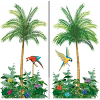 Scenesetter palmbomen   130 x 180 cm   wandversiering poster   muurdecoratie   hawaii