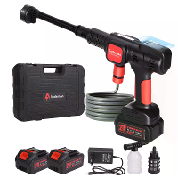 Andeman Draadloze Hogedrukreiniger, Max 75 Bar Mobiele Hogedrukreiniger met 4 Drukniveaus & Borstelloze Motor   LCD Disp