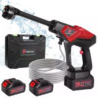 Andeman Draadloze Hogedrukreiniger met 2 x 3.0Ah Batterijen,800 PSI 1.5 GPM Draagbare Hogedrukreiniger met 6 in 1 Mondst