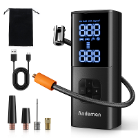 Andeman Tire Inflator Draagbare Luchtcompressor, 150PSI & 8000mAh Draagbare Luchtpomp, 4X Snellere Draadloze Bandenpomp