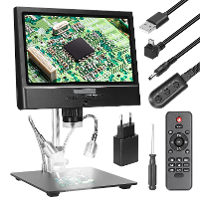 ANDONSTAR 10 Inch Digitale Microscoop 4X Zoom 1080P LCD Display Vergrootglas Soldeermicroscoop met LED