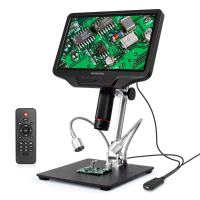 Andonstar AD409 HDM Digitale Microscoop 10,1 inch LCD scherm 300x 4MP USB Elektronische Microscoop voor PCB solderen