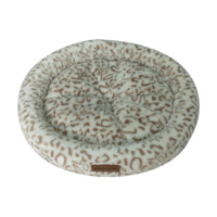 Animal Boulevard Cozy Snowleopard ronde mand wit/bruin XS