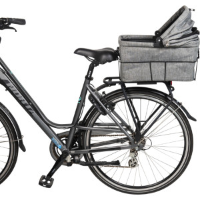 Animal Boulevard fietsmand & draagtas voor kleine hond of kat   grijs Per stuk