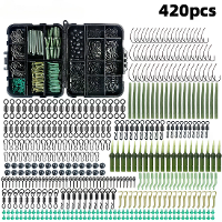 Anmuka 420 delige Vissersgereedschap Kit ABS Gecoate Vissersaccessoires Set met Haken, Draaischijf, Bolletjes, Vergrende