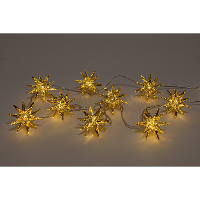 Anna Collection Lichtslinger/lichtsnoer   10 sterren lampjes   op batterijen   150 cm   verlichting
