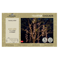 Cascade clusterverlichting   432 led lampjes   warm wit   750 cm   timer en dimmer