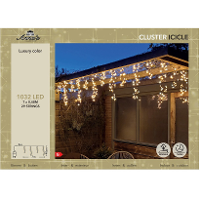 Ijspegelverlichting   1032 led lampjes   warm wit   700 cm   timer en dimmer   cluster lichtsnoer