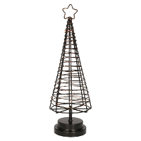 Anna's Collection Kerstverlichting figuur   3D lichtboom   36 cm   zwart