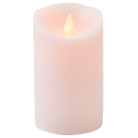 Led kaars/stompkaars   roze   H12,5 x D7,5 cm   wax   warm wit licht   bewegende vlam