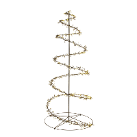 LED kerstboom spiraal   zwart   120 cm   metaal   480 led lichtjes   cluster licht   warm wit/class