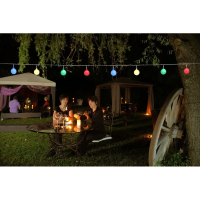 Anna's Collection Lichtsnoer   gekleurde bollen   LED lampjes   tuin buiten   10 meter   party light