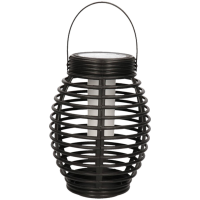 Solar lantaarn   zwart   vlam effect   19 cm   zonne energie tuinlantaarn   tuinverlichting