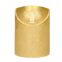 Anna's Collection Stompkaars   LED   goud   H10 cm   bewegende vlam   kaars