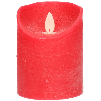 Anna's Collection Stompkaars   LED   rood   H10 cm   bewegende vlam   kaars
