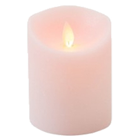 Anna's Collection Stompkaars   LED   roze   H10 cm   bewegende vlam   kaars