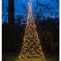Vlaggenmast kerstboom met ster   480 leds   320 cm   warm wit?  Kerstverlichting
