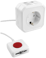 Ansmann 1260 0002 Energiezuinig stopcontact Wit Randaarde stekker 1 stuk(s)