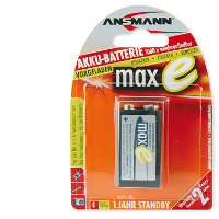 Ansmann maxE 6LR61 Oplaadbare 9V batterij (blok) NiMH 8.4 V 200 mAh 1 stuk(s)
