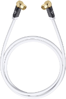 Antenne, Satelliet Aansluitkabel [1x F stekker   1x F stekker] 10 m 120 dB Vergulde steekcontacten Wit Oehlbach Transmission Edge S