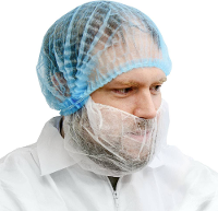 Antistat 600 3034 Mob Caps bouffant stijl plissé Blauw
