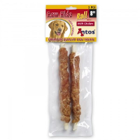 2 St 8 Inch Antos Geperste Rol Wit Kip