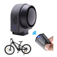 ANTUSI Draadloos fietsalarm 115dB luid anti diefstal 400mAh USB oplaadbaar IPX5 waterdichte elektrische trilhoorn met ve
