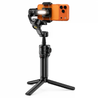 AOCHUAN Smart S3 3 assen Handheld Telefoon Gimbal Stabilisator AI 360° Tracking Aanraakscherm Fill Light 128mm Extensier