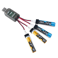 AOKoda CX405 4CH Micro USB Batterijlader voor 1S E010 Tiny Whoop Lipo LiHV Batterij