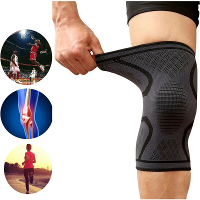 AOLIKES 1 Paar Sports Kneepads Anti slip Ademend Gewichtsheffen Trainingskniebeschermers Ondersteuning voor Artritis Spo