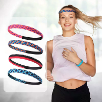 AOLIKES Weave Elastische Yoga Zweetband Voor Vrouwen Mannen Hardloop Haarbanden Fitness Zweetbanden Sport Siliconen anti