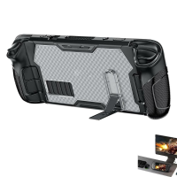 Voor Steam Deck Host Handheld Game Console Beschermende Shell Case met Beugel Anti drop Cover