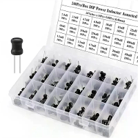 240 Stuks 24 Types /Doos DIP Voedingsinductor Assortiment Kit 24 Waarden x 10 Stuks Inductantie 6x8mm 2.2UH 100mH Pin 3m