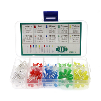 300PCS 3mm 5mm LED Lampjes Elektronische Kit F3 F5 Rood Geel Blauw Groen Wit Vijf Kleuren Licht