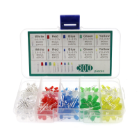 300PCS 3mm 5mm LED Light Emitting Diodes Elektronische Kit F3 F5 Rood Geel Blauw Groen Wit vijf Kleuren Licht