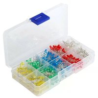 500PCS 3MM LED dioden set multi kleur rood groen blauw geel wit heldere lenzen ronde LED lampen ideaal voor doe het zelf