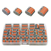 AOQDQDQD 55PCS PCT 212 213 214 215 Snelle Draadconnectoren Set Vlamvertragend 48V 8A Eenvoudige Installatie Herbruikbare