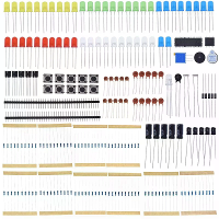 Basis starterkit voor elektronische componenten voor Arduino UNO's, MEGA2560 en Raspberry Pi met LED, zoemer, condensato