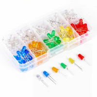 F5 150 stks 5mm Multi kleuren Lights Emitting Diodes Assortiment Kit Wit Rood Geel Groen Blauw Oranje F5 DIY PCB