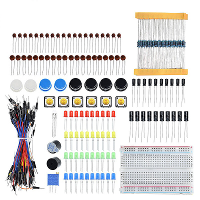 TJ0161 400 gat starterkit Weerstand LED Condensator Jumper Draden Breadboard Weerstand Kit voor UNOR3
