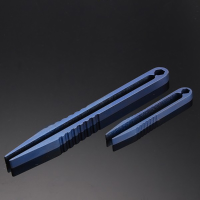 Aotddor™ Edc Tc4 Titanium Alloy Mini Blue Tweezers Portable Tool 44mm/82mm
