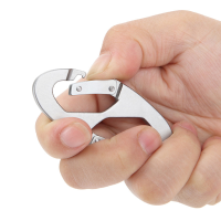 Aotu Outdoor Thick Aluminum Alloy 8 Buckle Multi Function Quick Hanging Keychain