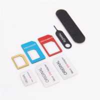 Lention 5 In 1 Nano Micro Sim Card Adapter Kit Converter With Sander Bar And Tray Open Needle
