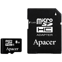 Microsd 8gb +1ad Cl4 Sdhc Apa