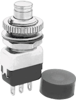 APEM 104350003 104350003 Druktoets 220 V/AC 2 A 1x aan/(uit) Moment 1 stuk(s)