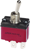 APEM 3639NF/2 3639NF/2 Tuimelschakelaar 250 V/AC 6 A 1x aan/uit/aan Continu/0/continu 1 stuk(s)