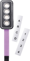 APEM AC3533 Folietoetsenbord Zelfklevend, Met tekststroken Keypad matrix 1 x 4 1 stuk(s)