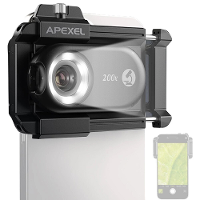 APEXEL 3in1 100X/150X/200X Mobiele Telefoon Microscoop Lens Macro Vergrootglas Kits Hoge Vergroting CPL Gepolariseerde L