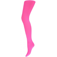 Carnaval verkleed panty voor dames   fluor roze   60 denier   microfibre   kousen