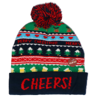 Foute kerstmutsen/mutsen/wintermutsen Cheers met verlichting